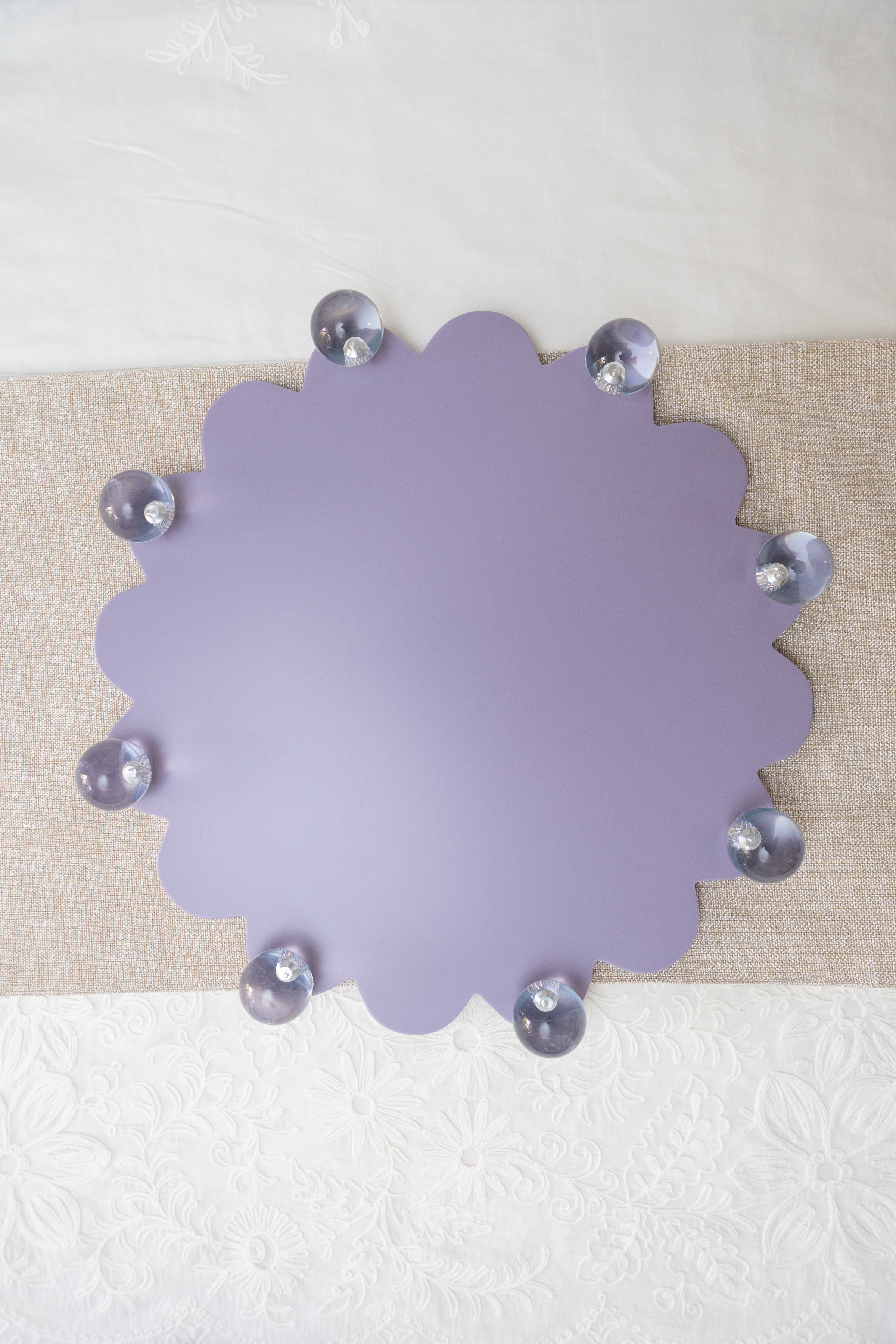 Lavender Round Serving Tray