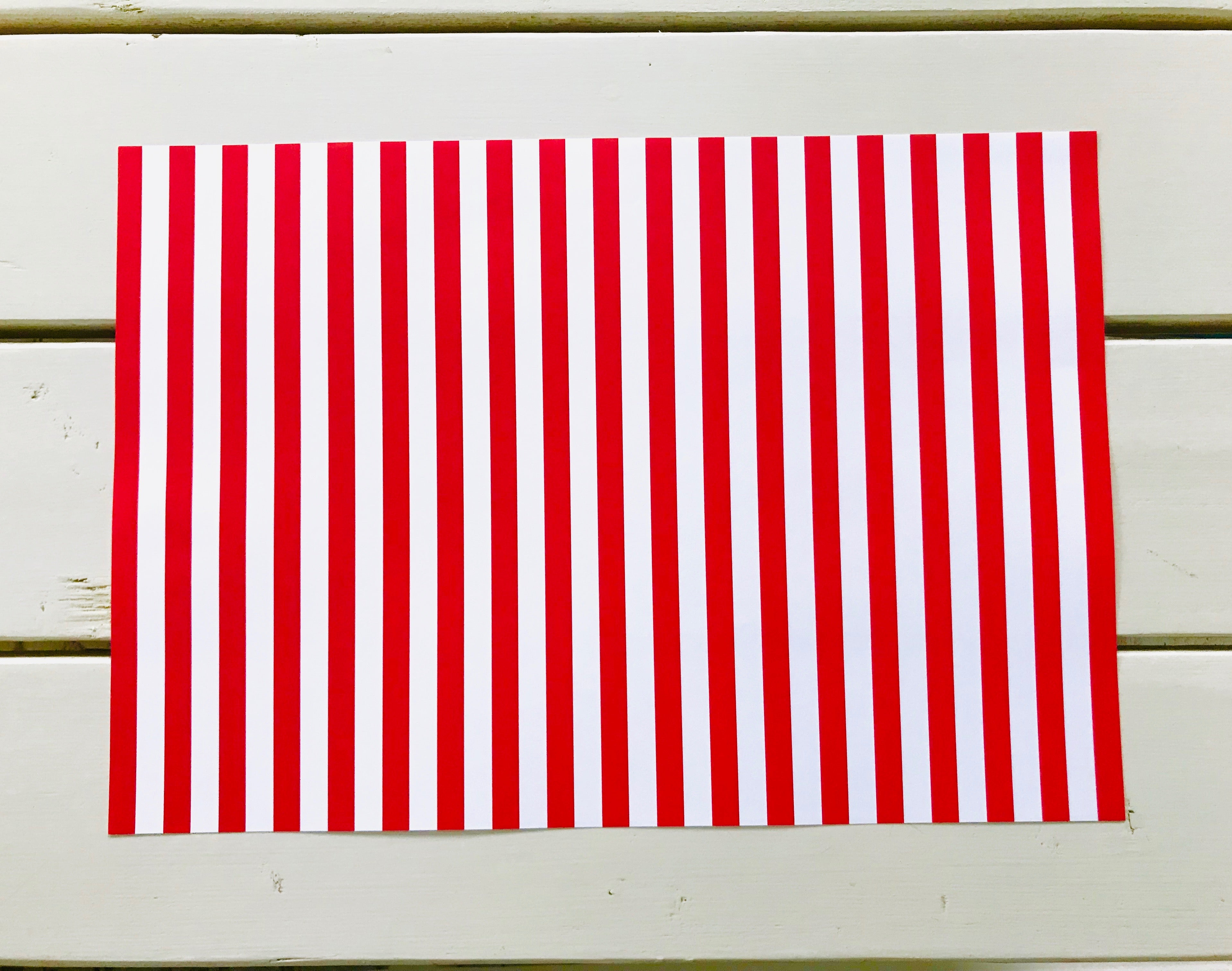 Classic Red and White Stripes Placemats