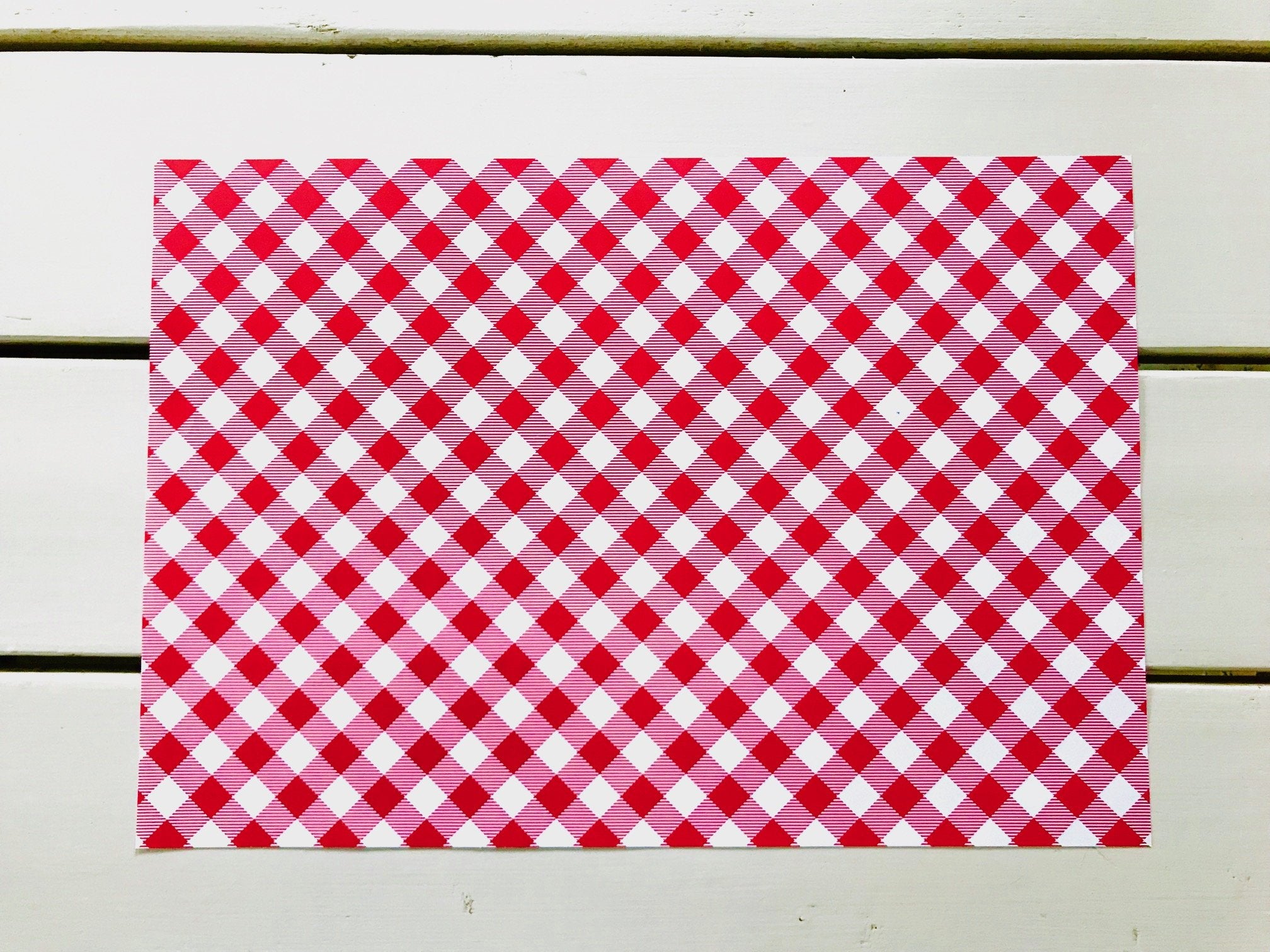thumbnail image 2 of Red Gingham Paper Placemats – 25 Pack – Made In USA – Party Or Everyday Use 2 of 3