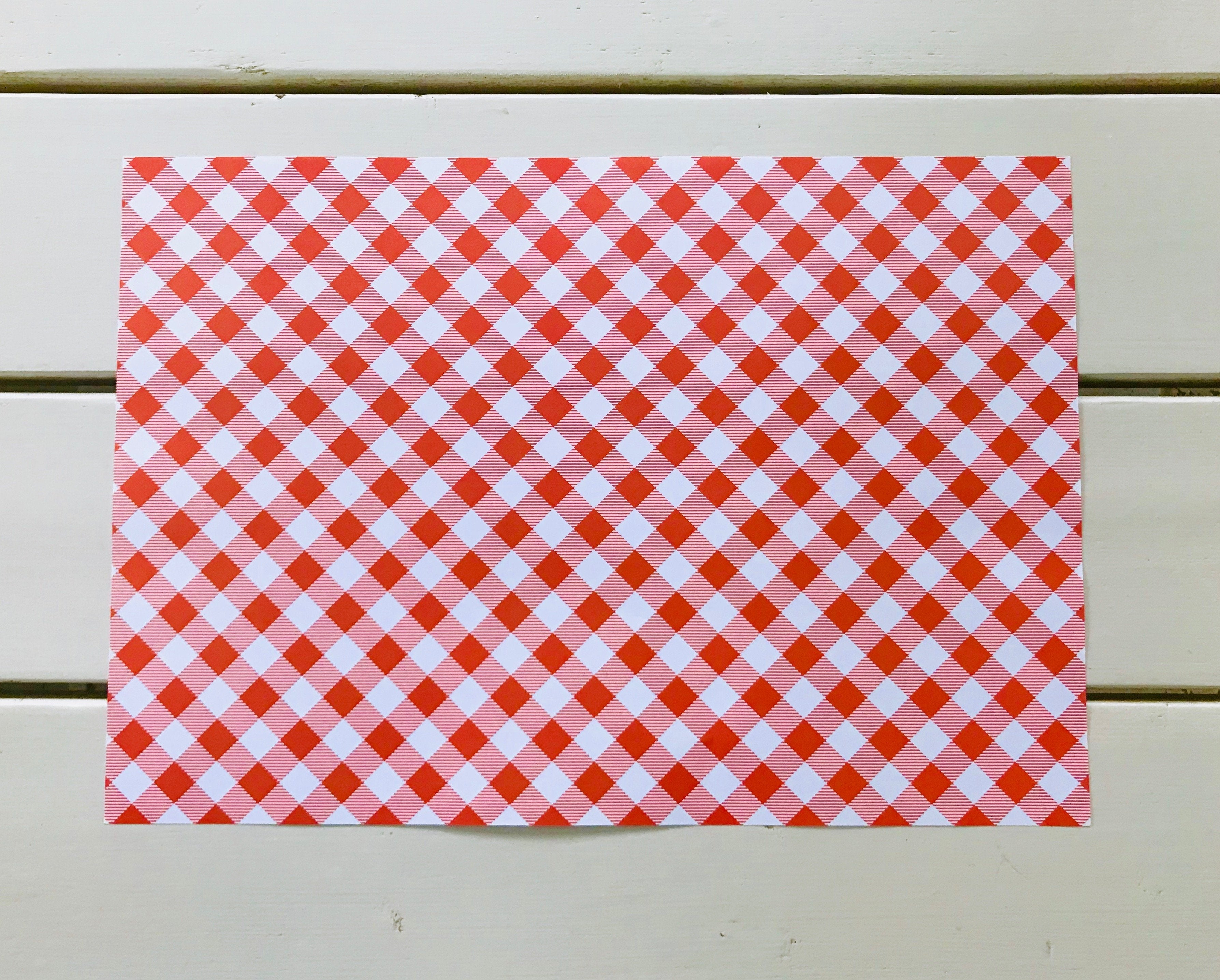 Orange Gingham Placemats