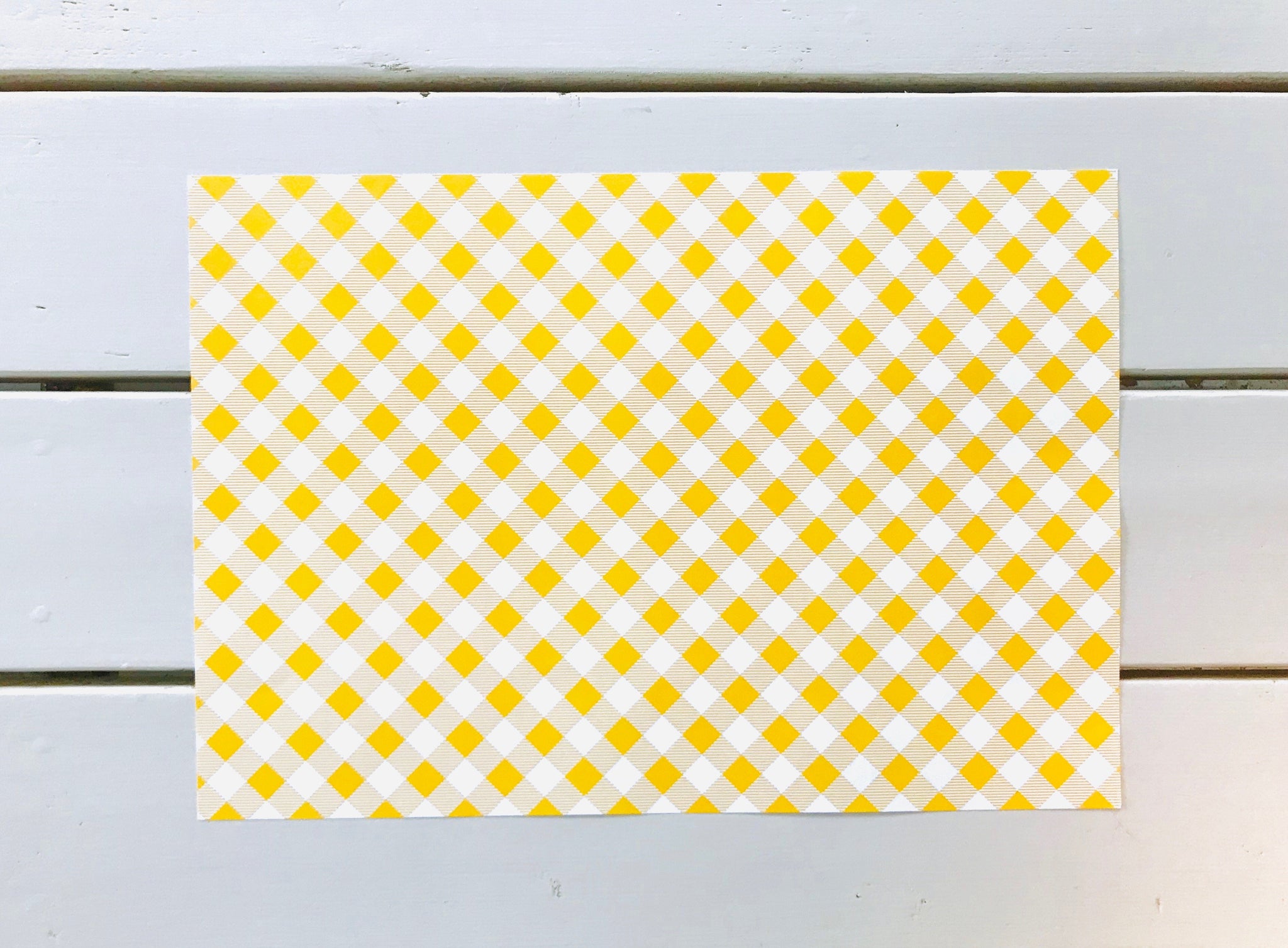 Sunshine Yellow Gingham Placemats