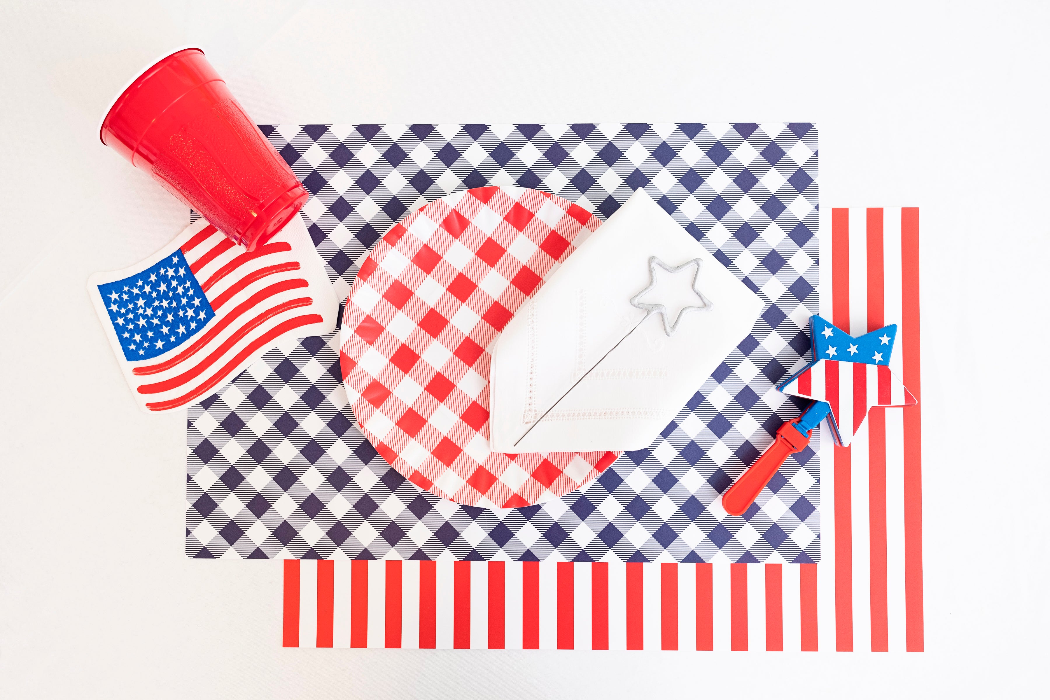 Classic Red and White Stripes Placemats