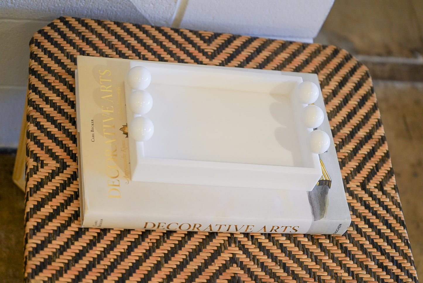 Knobby Curio Tray (White-on-White)