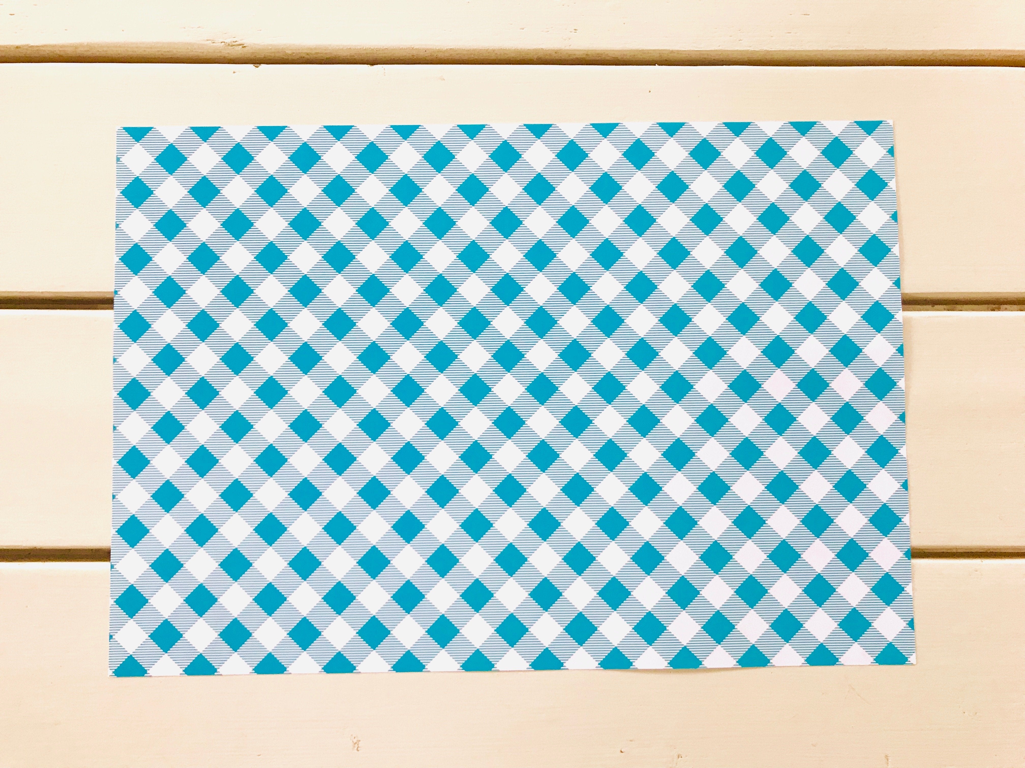 Turquoise Gingham Placemats