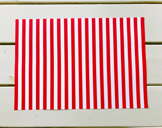 Classic Red and White Stripes Placemats