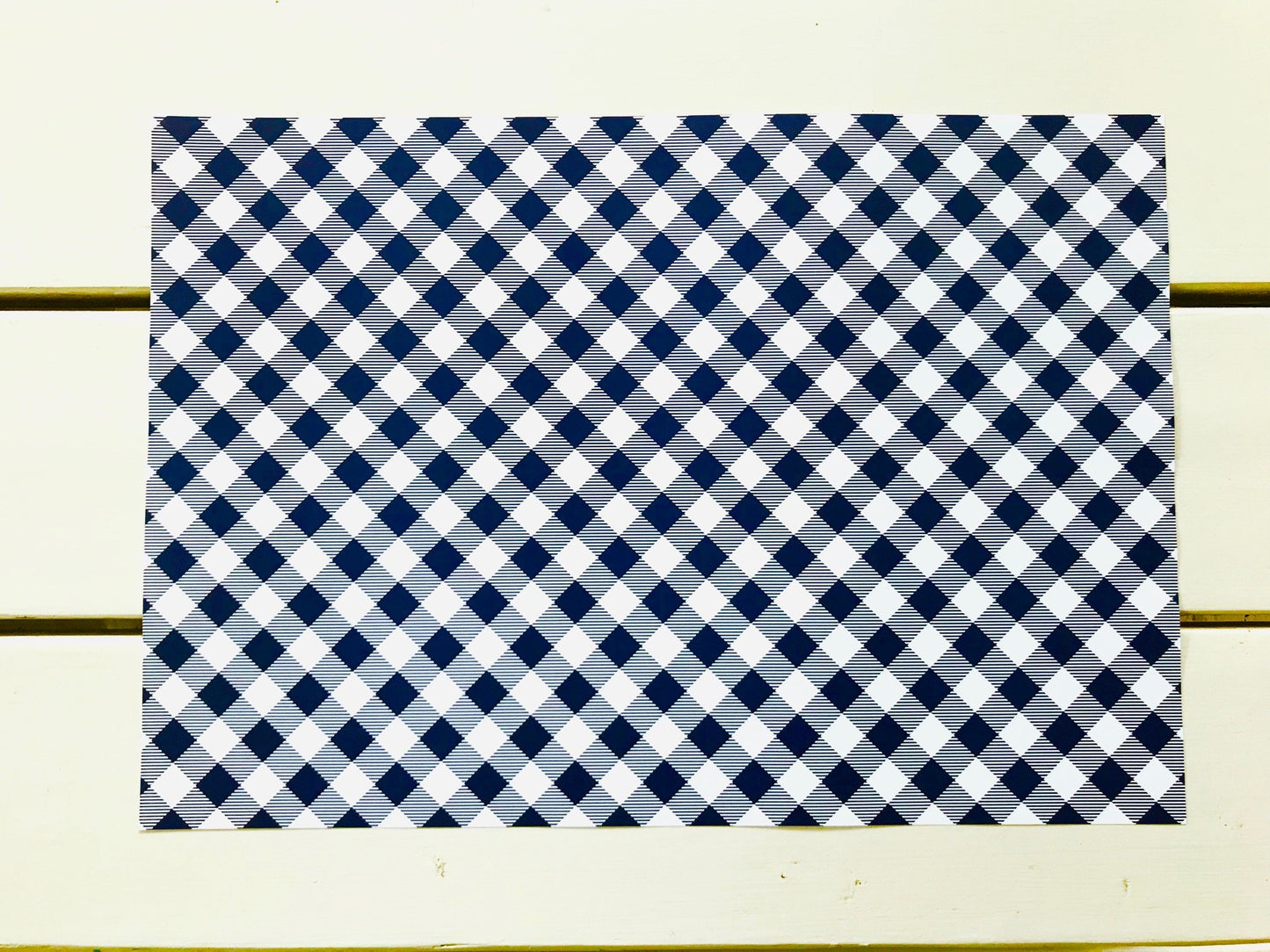 Navy Gingham Placemats